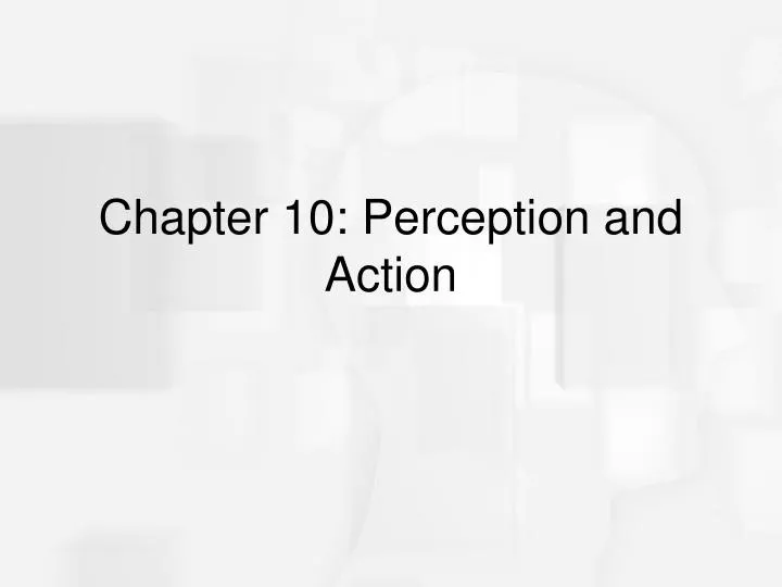 chapter 10 perception and action