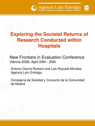Exploring the Societal Returns of Research Conducted within Hospitals
