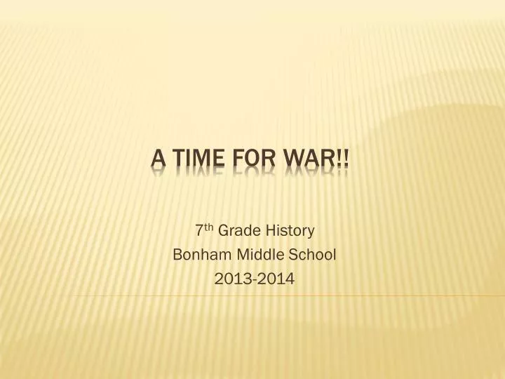 7 th grade history bonham middle school 2013 2014