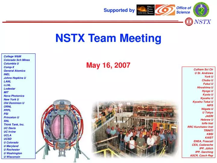 nstx team meeting