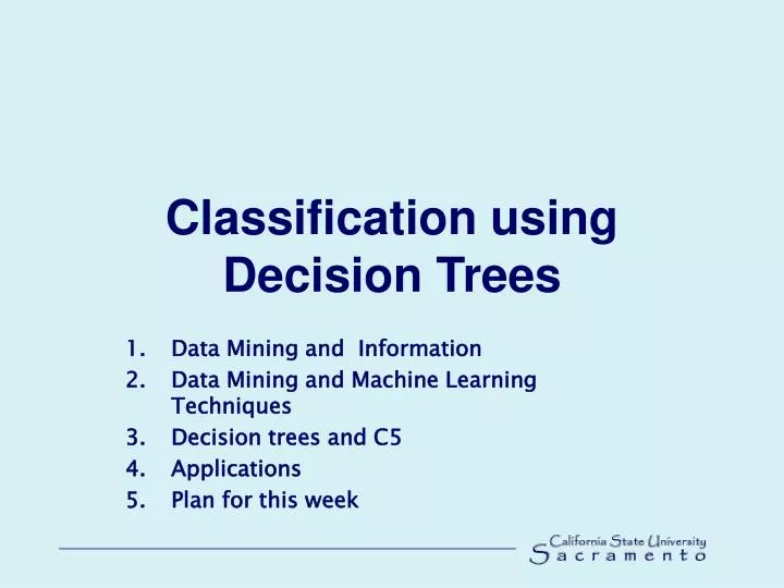 classification using decision trees