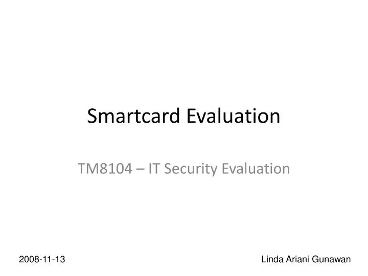 smartcard evaluation