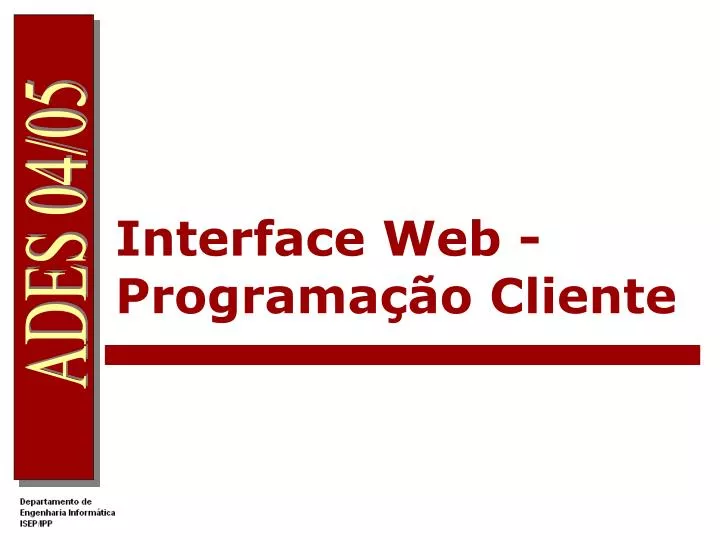 interface web programa o cliente