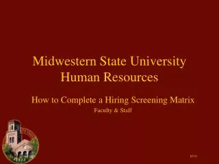 Midwestern State University Human Resources