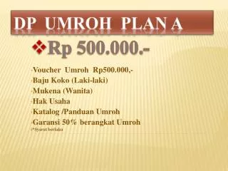 DP UMROH PLAN A