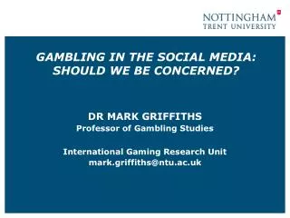 GAMBLING IN THE SOCIAL MEDIA: SHOULD WE BE CONCERNED?