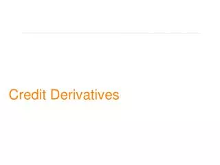 Credit Derivatives