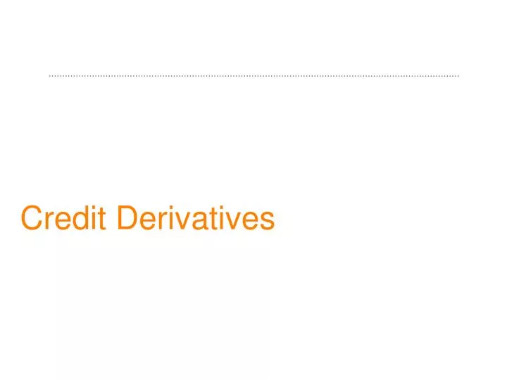 credit derivatives