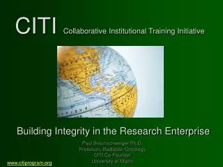 CITI Collaborative Institutional Training Initiative