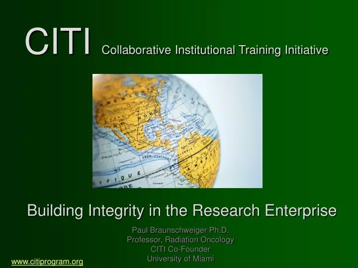 citi collaborative institutional training initiative