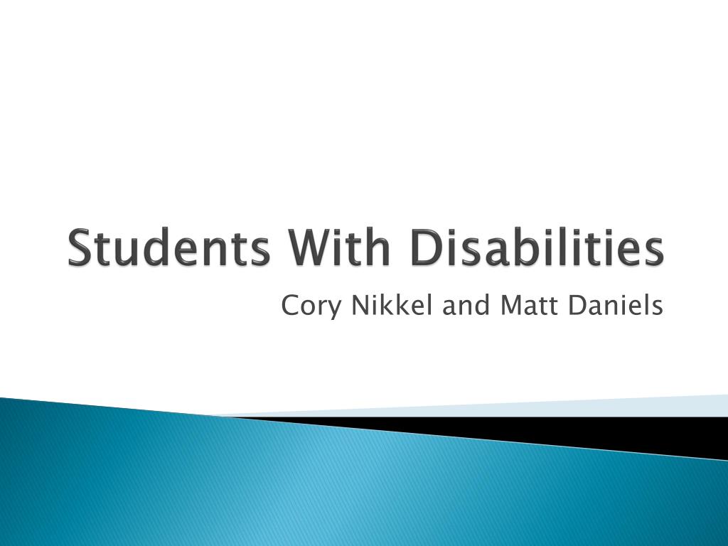 PPT - Students With Disabilities PowerPoint Presentation, free download ...