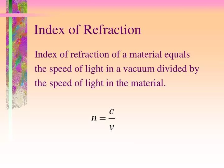 index of refraction