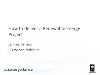 How to deliver a Renewable Energy Project