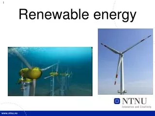 Renewable energy