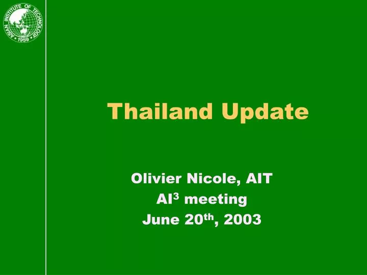 thailand update