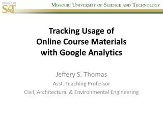 Tracking Usage of Online Course Materials with Google Analytics