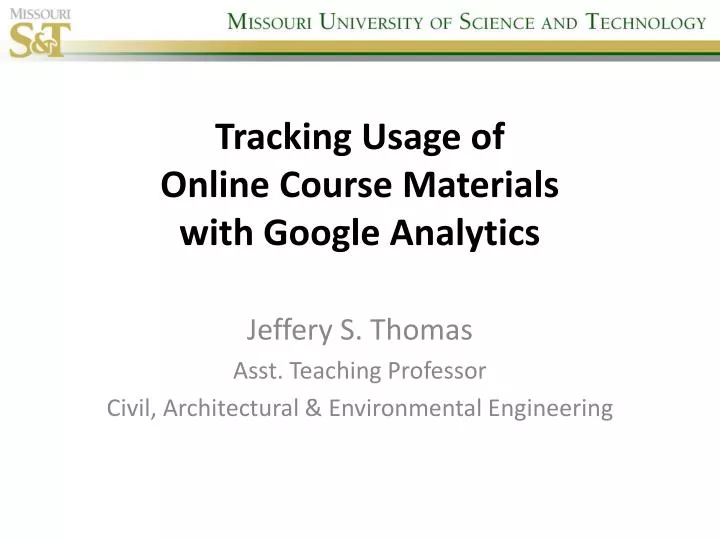 tracking usage of online course materials with google analytics