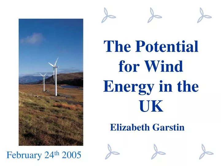 the potential for wind energy in the uk