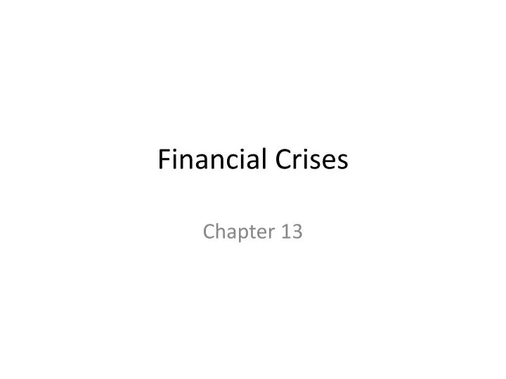 financial crises