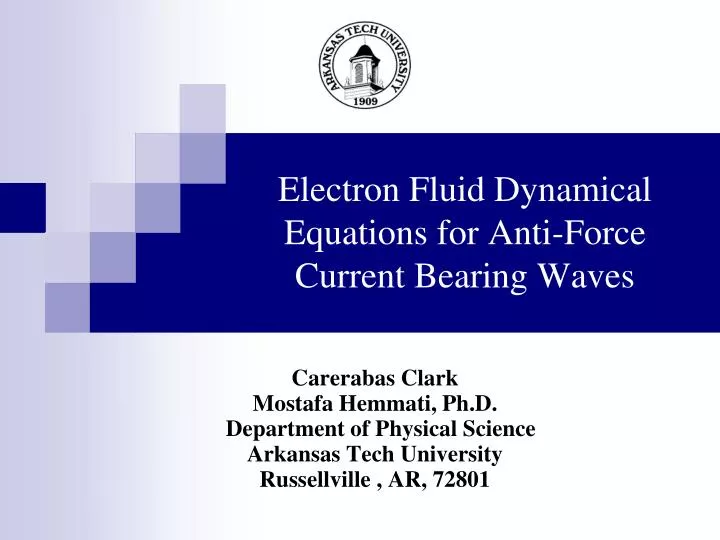 electron fluid dynamical equations for anti force current bearing waves
