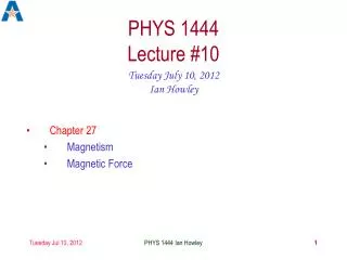 PHYS 1444 Lecture #10