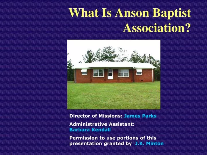 what is anson baptist association