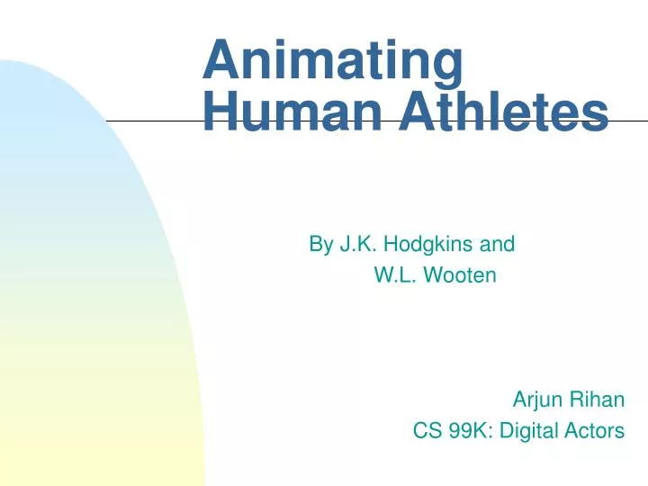 animating human athletes