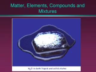 Matter, Elements, Compounds and Mixtures