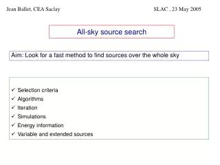 All-sky source search