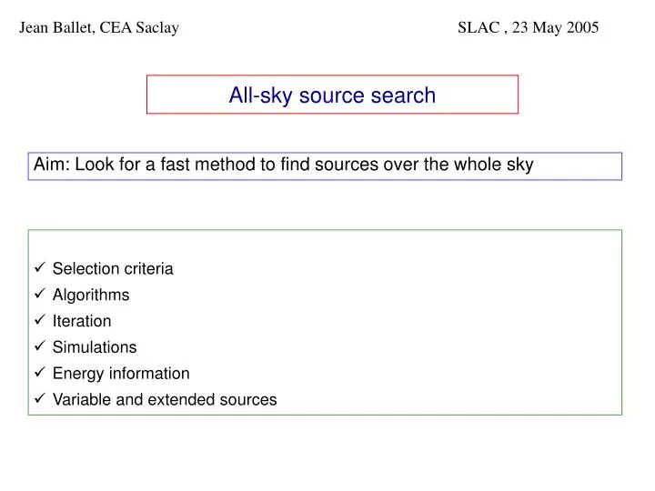 all sky source search