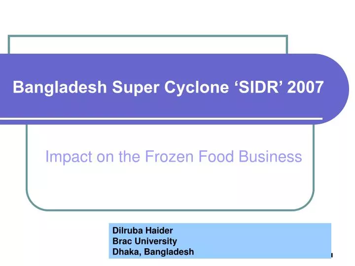 bangladesh super cyclone sidr 2007