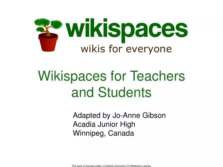 wikispaces for teachers and students