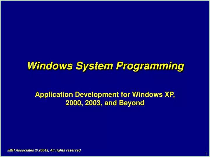 windows system programming