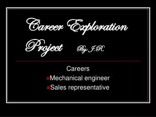 Careers Mechanical engineer Sales representative