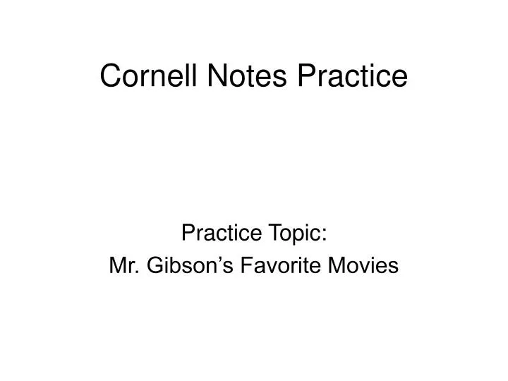 cornell notes practice