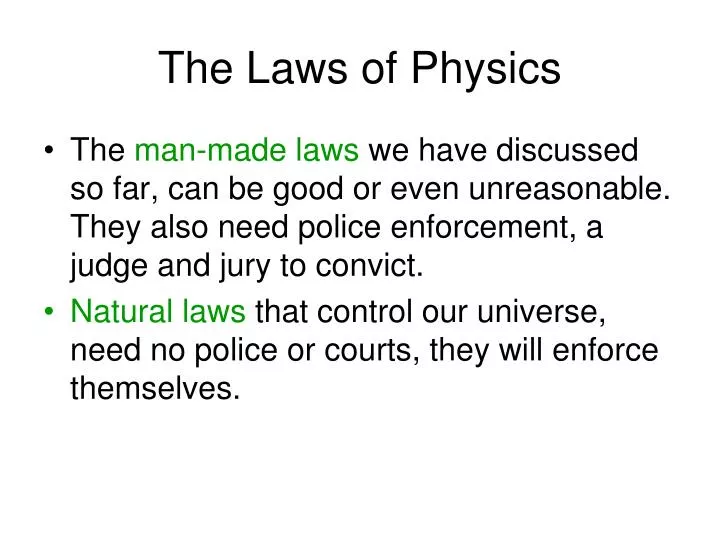 the laws of physics