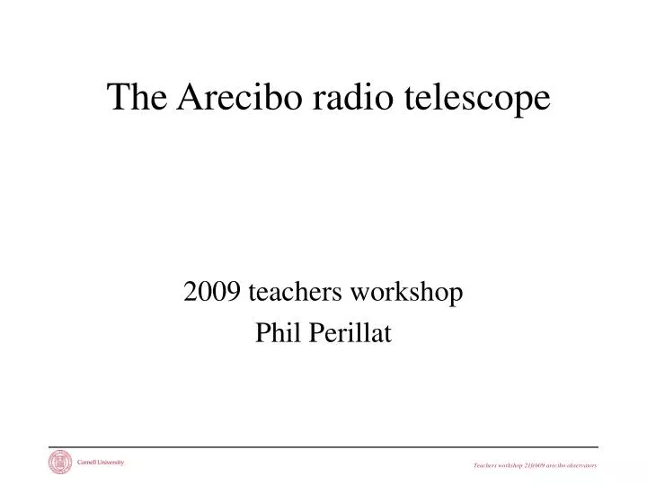 the arecibo radio telescope