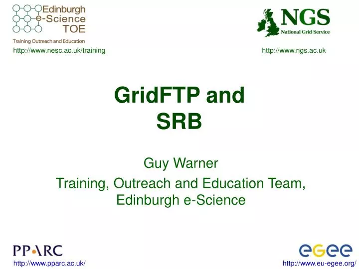 gridftp and srb