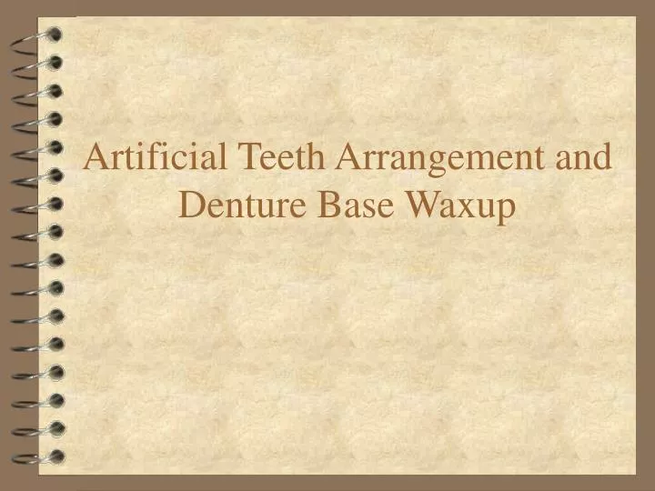artificial teeth arrangement and denture base waxup
