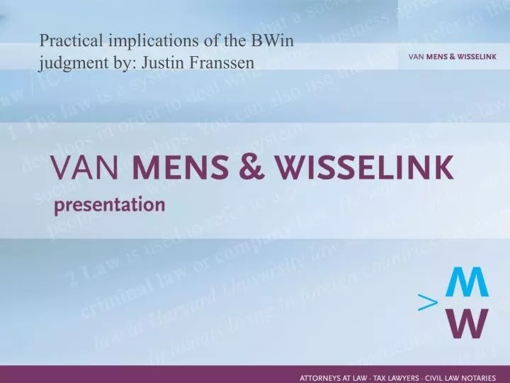 practical implications of the bwin judgment by justin franssen