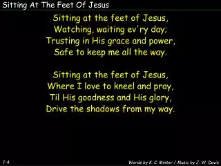 Sitting At The Feet Of Jesus