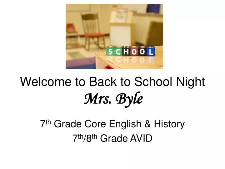 welcome to back to school night mrs byle