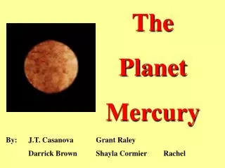 The Planet Mercury