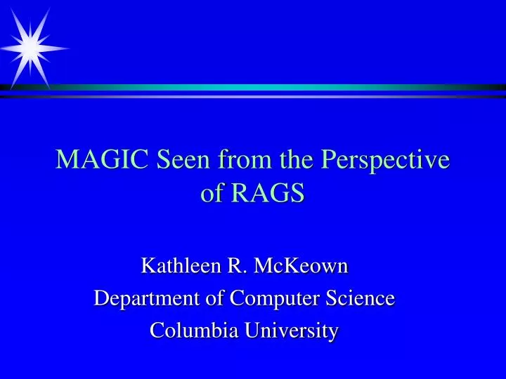 magic seen from the perspective of rags