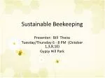 Sustainable Beekeeping - slide 1