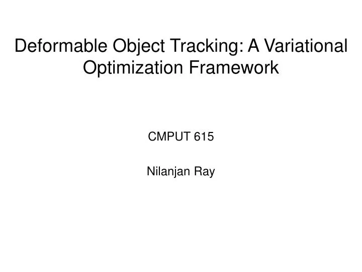 deformable object tracking a variational optimization framework
