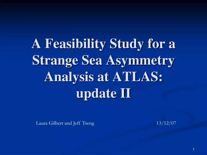 a feasibility study for a strange sea asymmetry analysis at atlas update ii