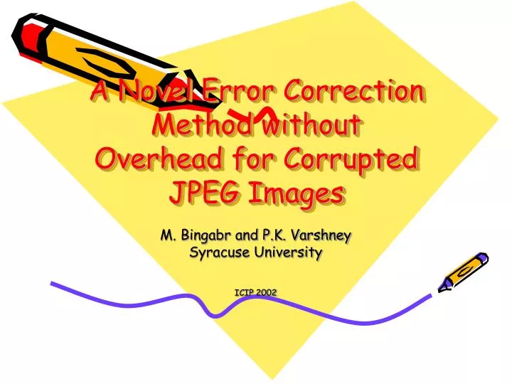 a novel error correction method without overhead for corrupted jpeg images