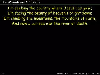 The Mountains Of Faith