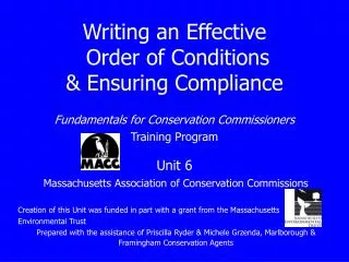 Massachusetts Association of Conservation Commissions